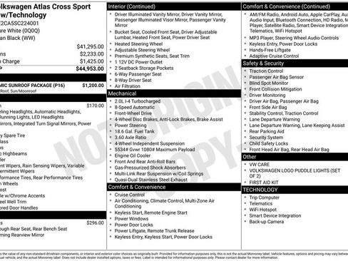 Used 2025 Volkswagen Atlas Cross Sport SE w/ Panoramic Sunroof Package FWD image 11