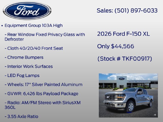 New 2026 Ford F150 XL w/ Equipment Group 103A High RWD image 6
