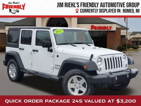 Used 2017 Jeep Wrangler Unlimited Sport w/ Quick Order Package 24S image 1