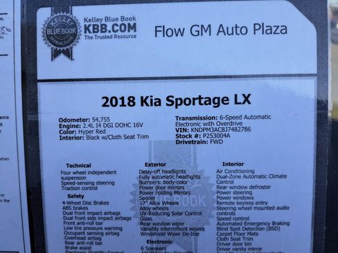 Used 2018 Kia Sportage LX w/ LX Technology Package image 38