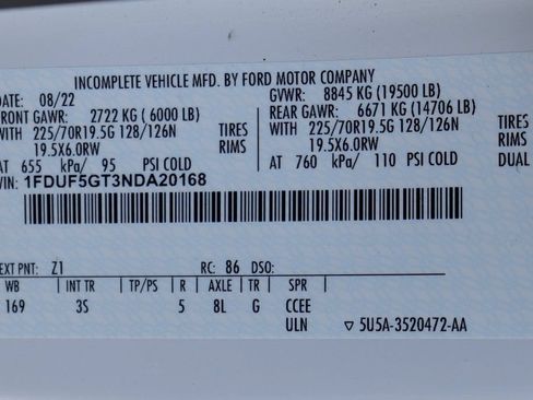 Used 2022 Ford F550 2WD Regular Cab Super Duty w/ XLT Value Package image 51