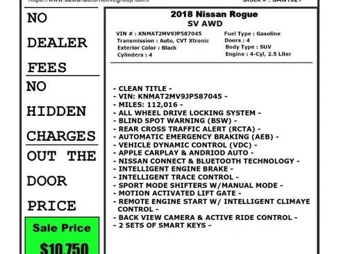 Used 2018 Nissan Rogue SV AWD/4WD image 27