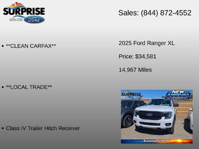 Used 2025 Ford Ranger XL w/ Trailer Tow Package AWD/4WD image 12