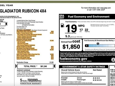 Used 2022 Jeep Gladiator Rubicon w/ LED Lighting Group image 2