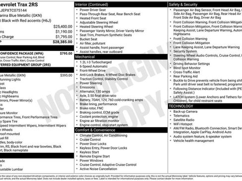 New 2026 Chevrolet Trax RS w/ Driver Confidence Package FWD image 27