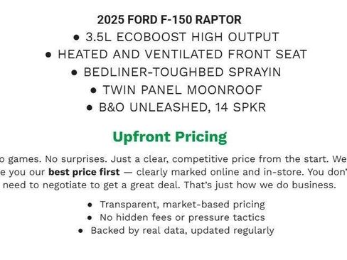 Certified 2025 Ford F150 Raptor image 1
