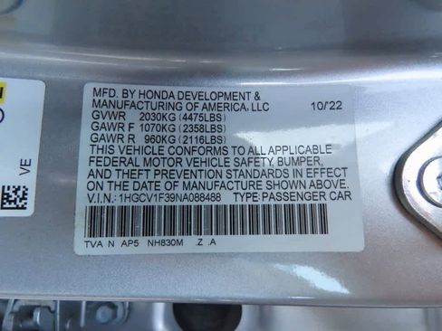 Certified 2022 Honda Accord Sport image 25