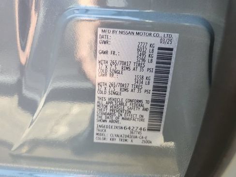 Used 2025 Nissan Frontier Pro-X w/ Pro Convenience Package RWD image 40