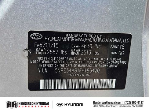 Used 2015 Hyundai Sonata Limited 2.0T FWD image 36