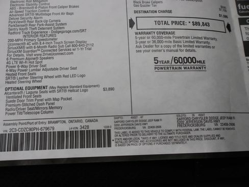 Used 2023 Dodge Challenger SRT Hellcat RWD image 60