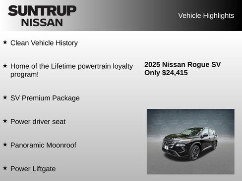 Used 2025 Nissan Rogue SV w/ SV Premium Package FWD image 8