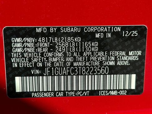 New 2026 Subaru Impreza 2.0i Sport image 33