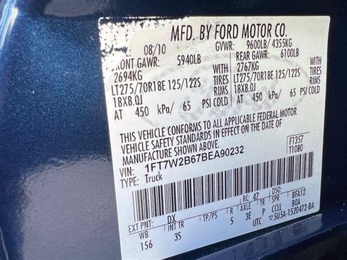 Used 2011 Ford F250 XLT w/ XLT Appearance Pkg AWD/4WD image 34