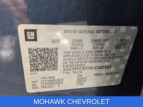 Used 2019 Chevrolet Silverado 1500 Custom Trail Boss w/ Custom Convenience Package AWD/4WD image 34