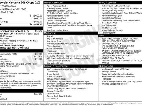 New 2026 Chevrolet Corvette Z06 w/ Stealth Interior Trim Package image 6