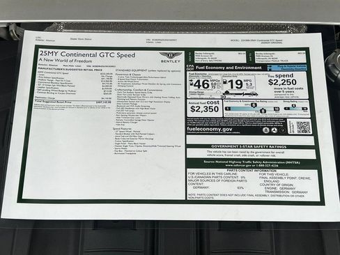 Certified 2025 Bentley Continental GT Speed image 63