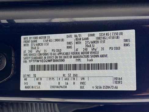 Used 2021 Ford F150 Platinum w/ Equipment Group 701A High image 32