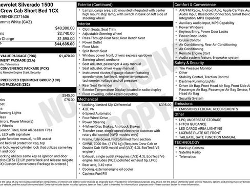 Used 2019 Chevrolet Silverado 1500 Custom w/ Custom Value Package image 6