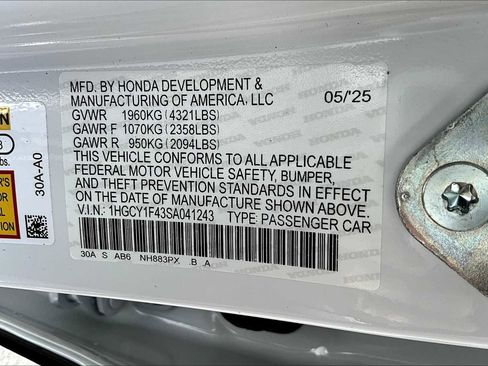 New 2025 Honda Accord SE image 14