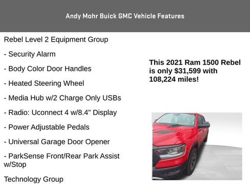 Used 2021 RAM 1500 Rebel w/ Level 2 Equipment Group image 9