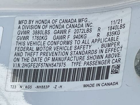 Certified 2022 Honda Civic Sport image 29
