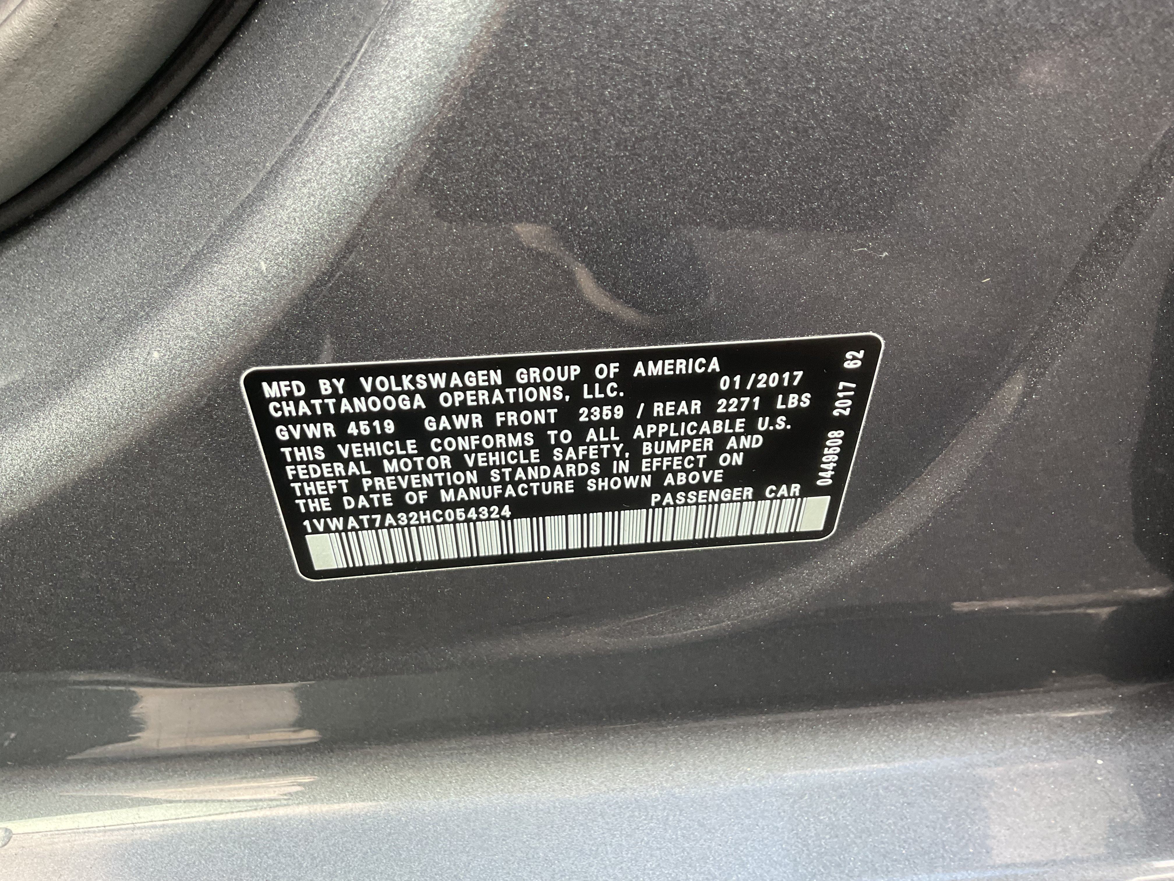 Used 2017 Volkswagen Passat 1.8T S FWD image 15