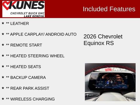 New 2026 Chevrolet Equinox RS w/ Safety and Technology Package AWD/4WD image 3