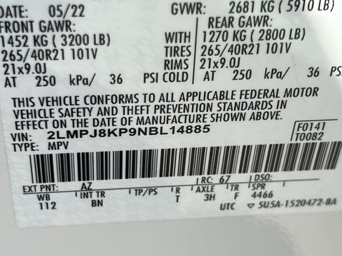 Certified 2022 Lincoln Nautilus Reserve w/ Equipment Group 202A AWD/4WD image 27