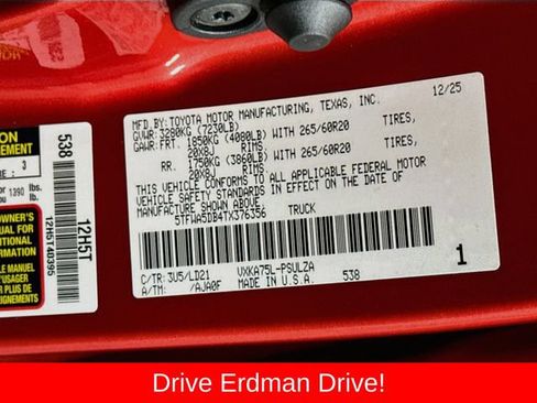 Certified 2026 Toyota Tundra Limited w/ Nightshade Package AWD/4WD image 32