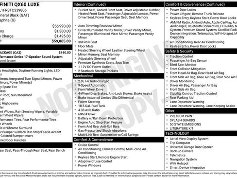 Used 2026 INFINITI QX60 Luxe w/ Cargo Package image 44