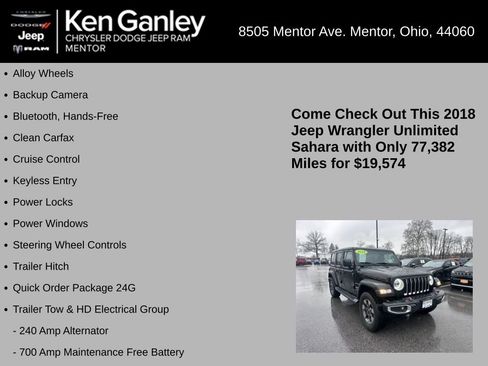 Used 2018 Jeep Wrangler Unlimited Sahara image 5