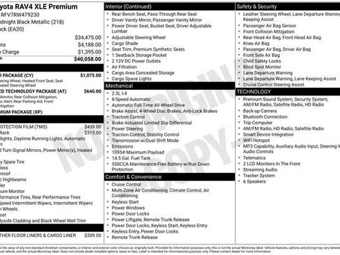 Used 2024 Toyota RAV4 XLE Premium w/ Weather Package AWD/4WD image 49