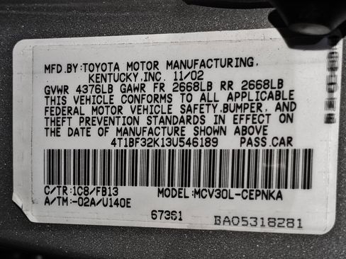 Used 2003 Toyota Camry LE image 47