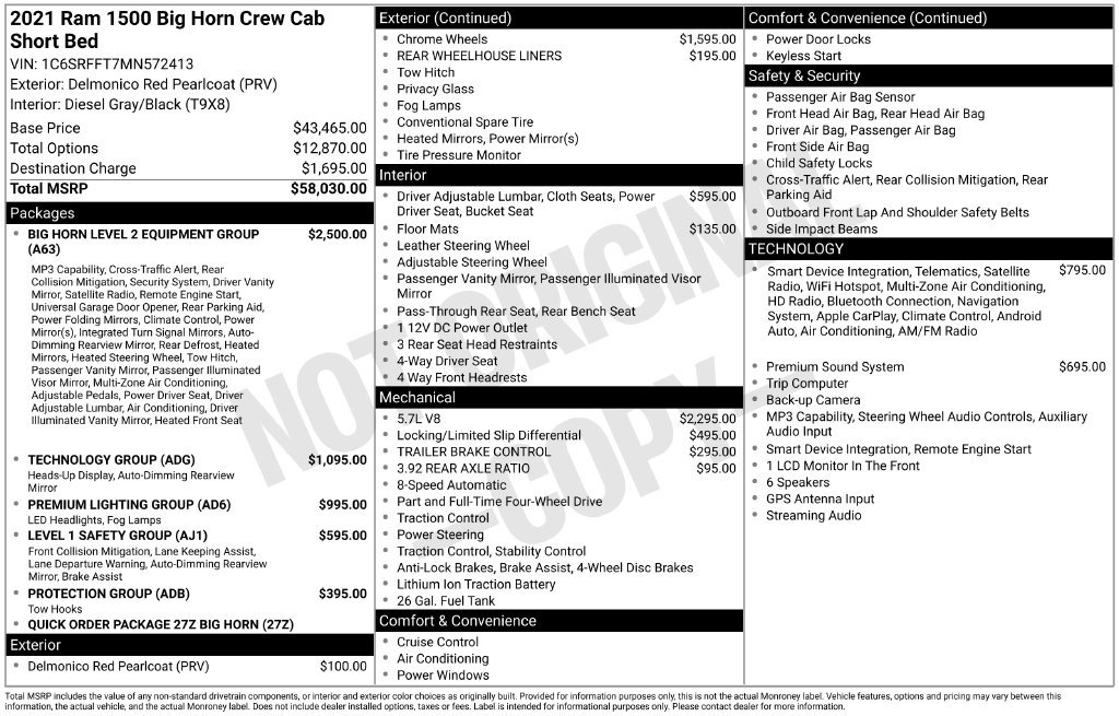 Used 2021 RAM 1500 Big Horn AWD/4WD image 32