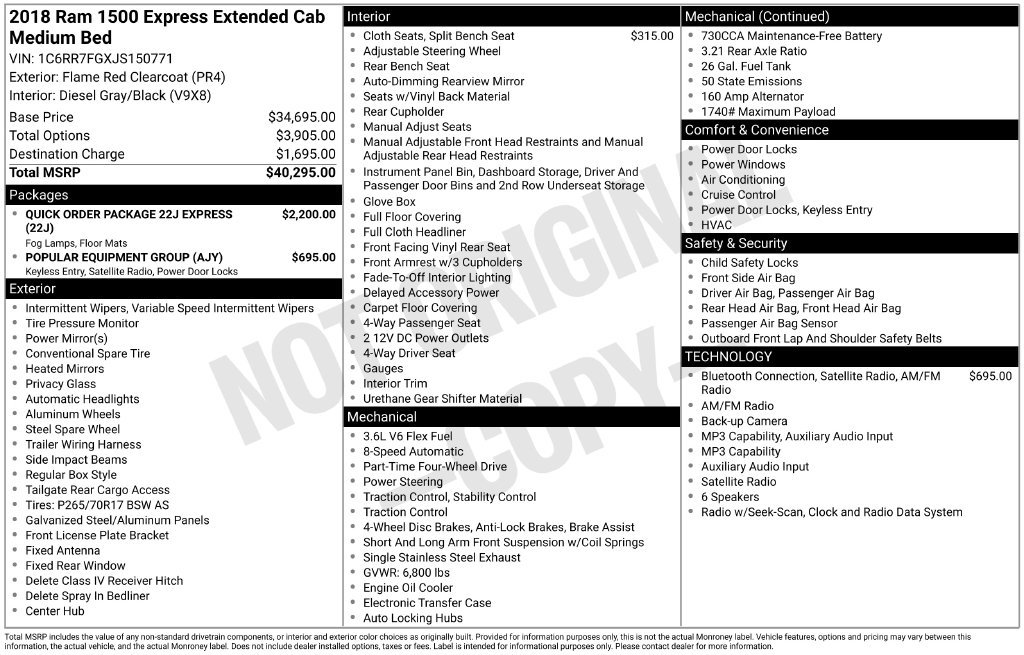 Used 2018 RAM 1500 Express AWD/4WD image 6