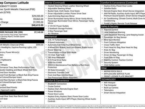 New 2026 Jeep Compass Latitude w/ Quick Order Package 29K AWD/4WD image 6