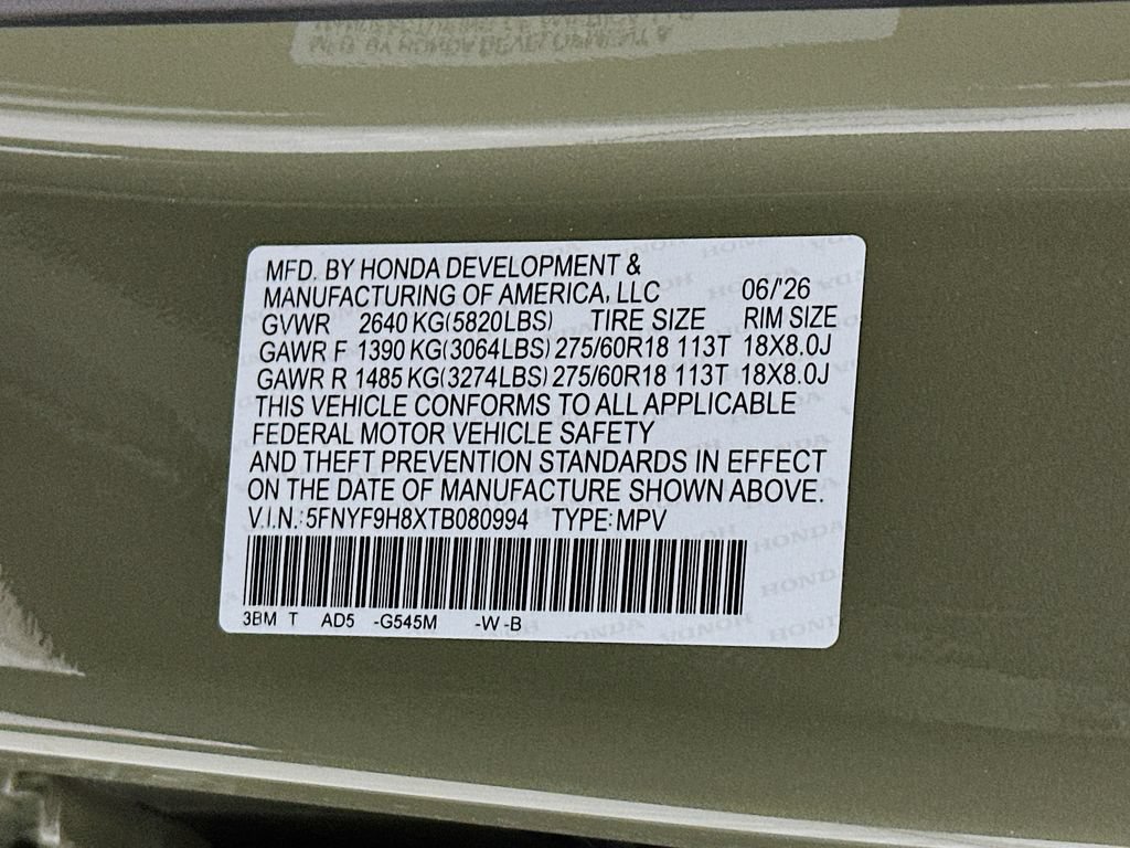 Certified 2026 Honda Passport TrailSport Elite image 27