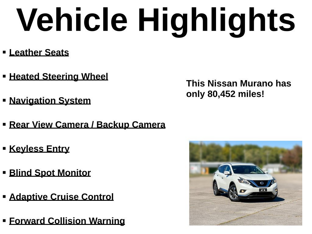 Used 2018 Nissan Murano SL AWD/4WD image 31