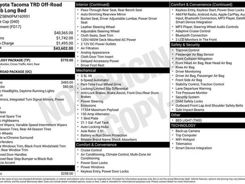 Used 2023 Toyota Tacoma TRD Off-Road w/ Technology Package image 36