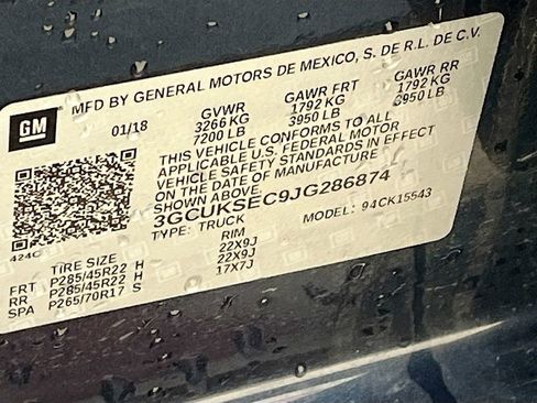 Used 2018 Chevrolet Silverado 1500 LTZ Z71 w/ Centennial Edition AWD/4WD image 31