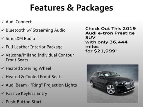 Used 2019 Audi e-tron Prestige w/ Prestige Package image 12