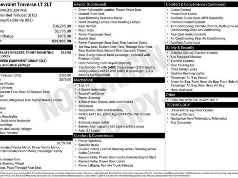 Used 2015 Chevrolet Traverse LT image 1