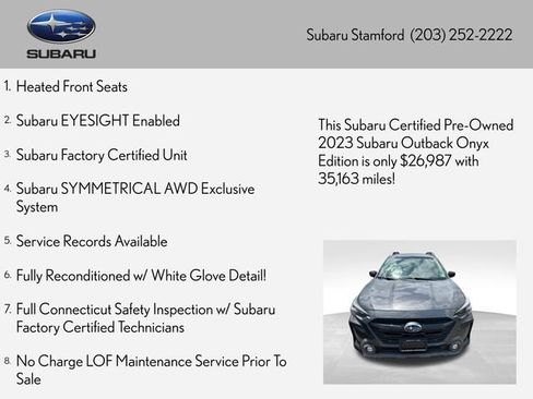 Used 2023 Subaru Outback Onyx Edition AWD/4WD image 2