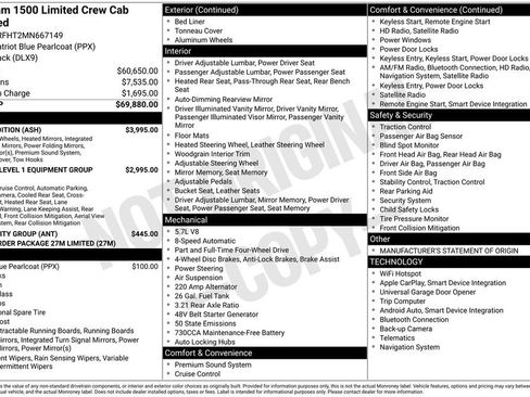 Used 2021 RAM 1500 Limited w/ Night Edition image 2