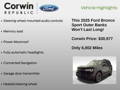 Used 2025 Ford Bronco Sport Outer Banks w/ Outer Banks Tech Package+ image 14