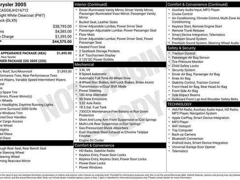 Used 2018 Chrysler 300 S w/ S Model Appearance Package image 3