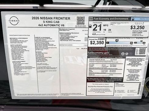 New 2026 Nissan Frontier S RWD image 37