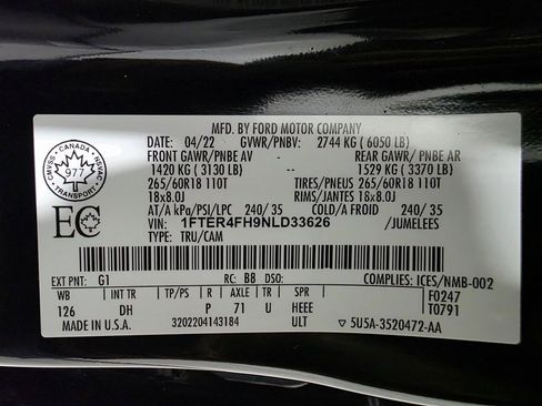 Used 2022 Ford Ranger Lariat w/ Technology Package image 45