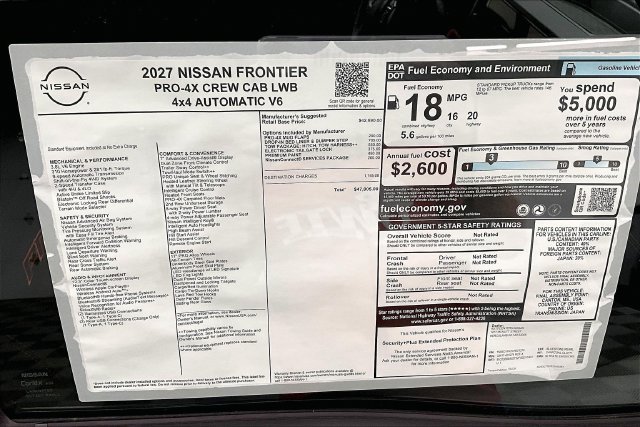 New 2027 Nissan Frontier PRO-4X AWD/4WD image 42