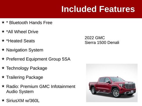 Used 2022 GMC Sierra 1500 Denali w/ Technology Package AWD/4WD image 3